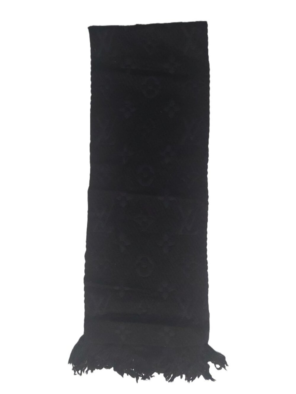 LOUIS VUITTON LV Vintage Black Monogram Scarf